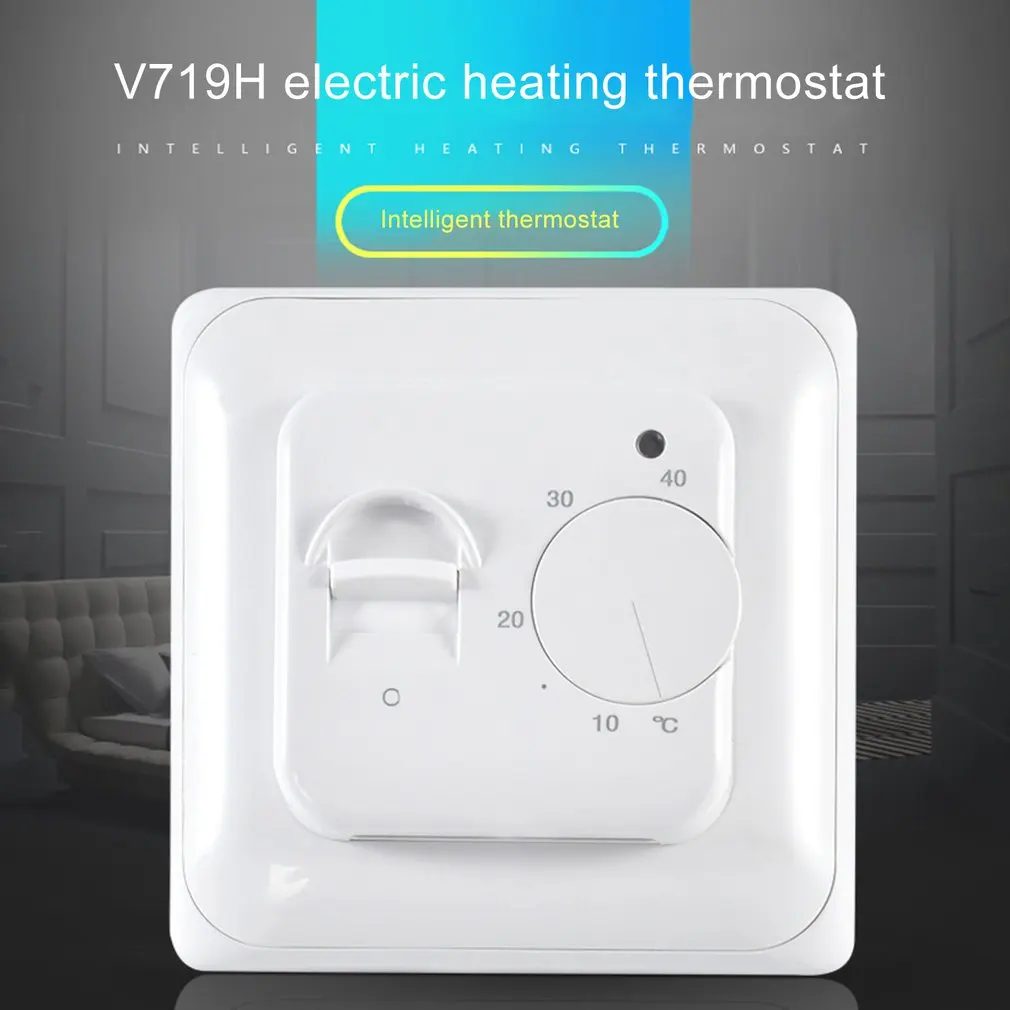 V719H Крытый потепление Температура Управление; 220V 16A ручной Управление пол комнатный термостат для отопления с Управление переключатель