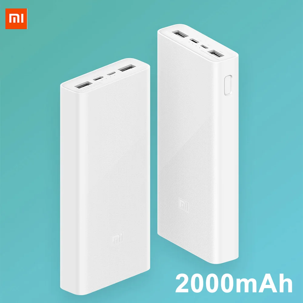 Внешний аккумулятор Xiaomi Power Bank 3 QC3.0 быстрая зарядка 20000 мАч портативное зарядное