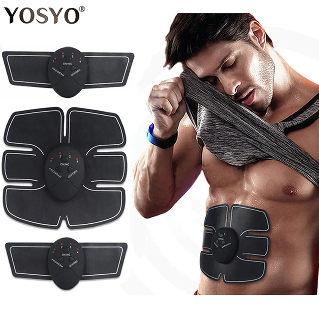 EMS Wireless Muscle Stimulator Trainer Smart Fitness Abdominal Training Electric Weight Loss Stickers Body Slimming Belt Unisex