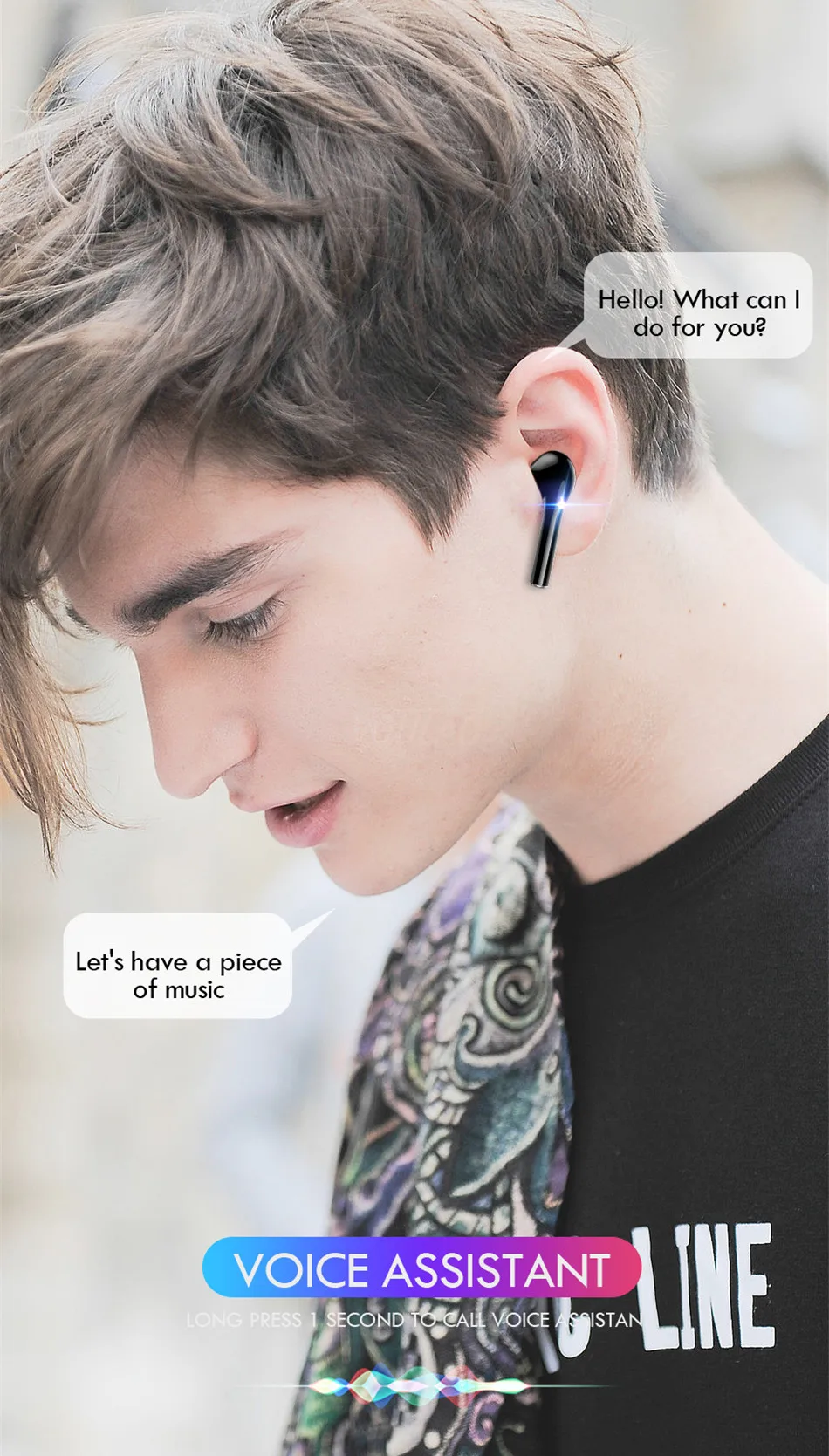 Высокое качество Bluetooth 5,0 Беспроводной наушники True Беспроводной гарнитура стерео наушники-вкладишы для занятий спортом с микрофонами наушники