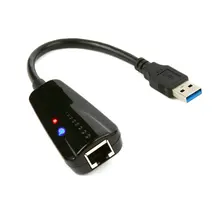 Высокое качество USB 3,0 10/100/1000 Мбит/с Gigabit Ethernet RJ45 внешняя Сетевая карта Lan адаптер с двумя светильник