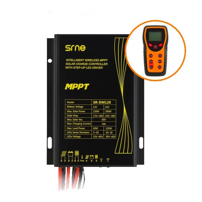 SREN 20A 15A 10A 8A 12V 24V беспроводной MPPT Контроллер заряда солнечного уличного фонаря со