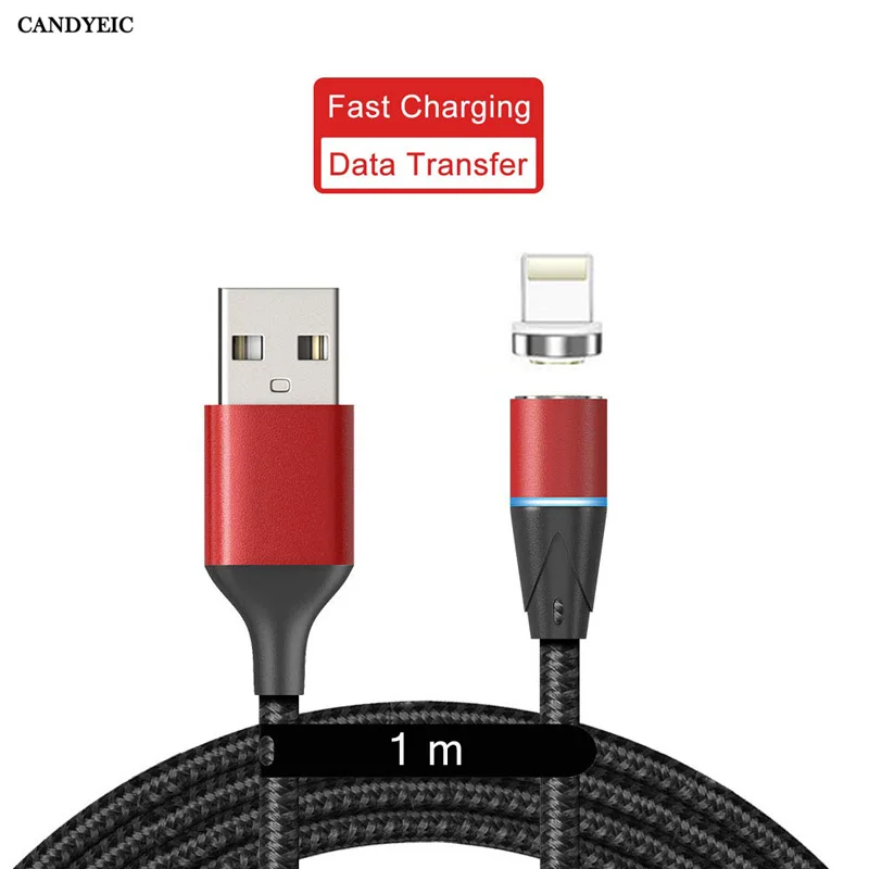 Магнитный кабель CANDYEIC 2 м для iPhone 12 USB зарядное устройство 11 Pro Max XR XS провод 3A