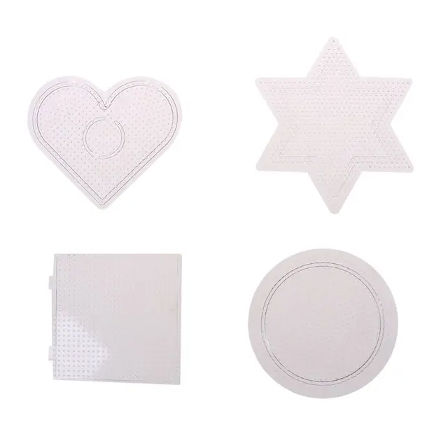 4Pcs Diy Transparent Shape Puzzle Template For 2.6mm Hama Beads Perler Beads 1