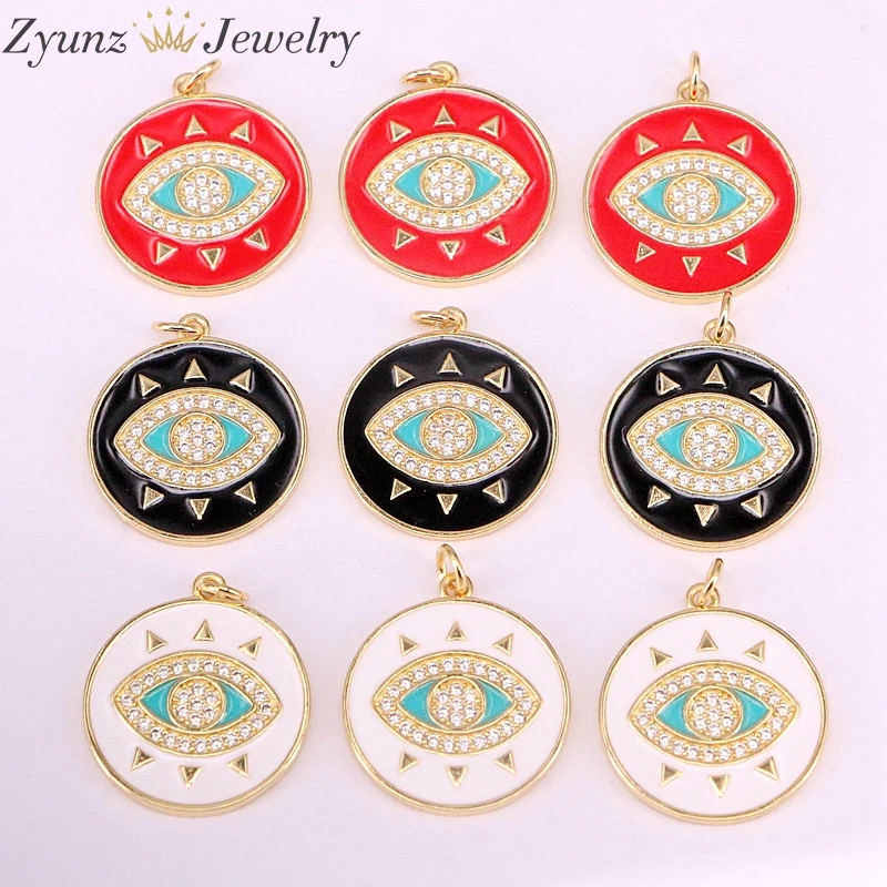 Pendants 10 шт, новая ювелирная заявка на цвет золота ожерелье эмалированные разных цветов ожерелье с подвеской глаз для женщин вечерние ювелирные изделия - Metal Color: Pendants