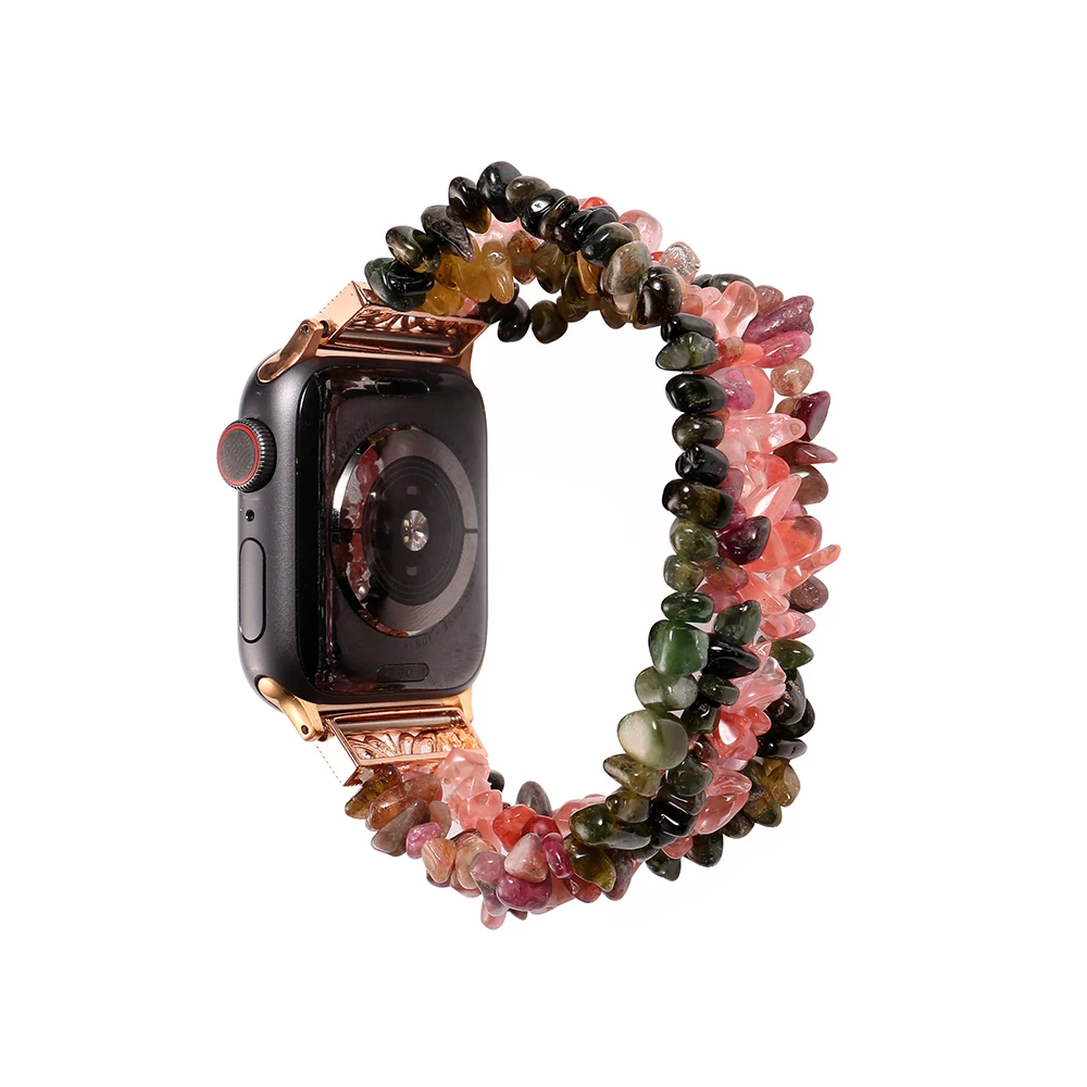 Ручной ремешок для наручных часов Apple Watch 38 мм, 42 мм, iwatch, версия 5 4 44 мм 40 мм натуральный красочный браслет из яшмы для Apple Watch, версии 3/2/1