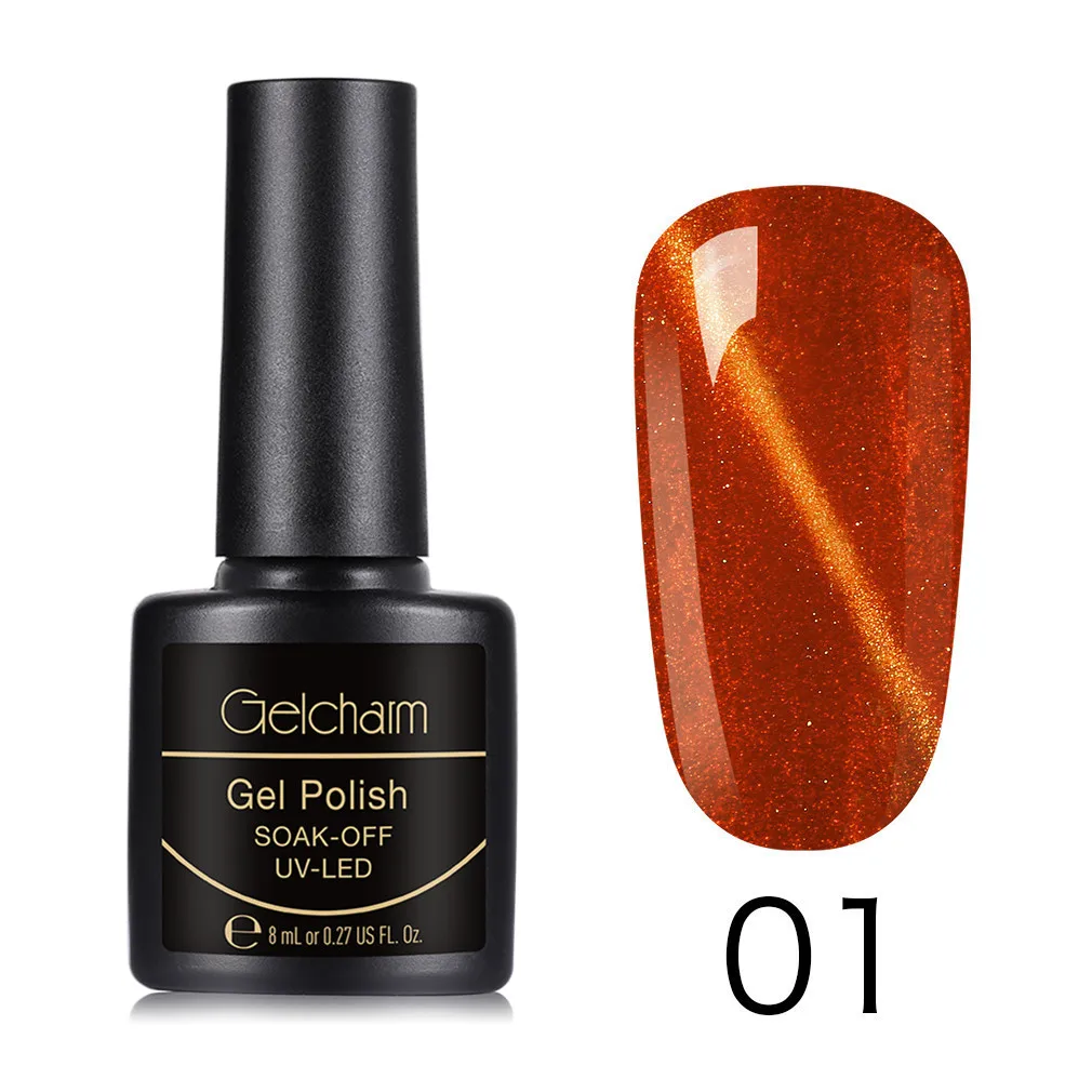 Gelcharm 8 мл Магнитный Гелевый лак для Ногтей Стойкий винный красный кошачий глаз дизайн ногтей гель лак для маникюра отмачиваемый УФ светодиодный гель лак - Цвет: JGMY01