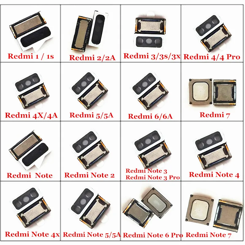 10x Новый Динамик для Xiaomi Redmi 7 6 6A 5 5A 4A 4X 4 Pro 3 3S 3X 2 2A 1 1S Note | Мобильные телефоны и
