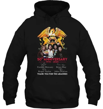 

50th Anniversary 1970-2020 Thank You For The Memories Queen Signatures Version Women Streetwear men women Hoodies Sweatshirts