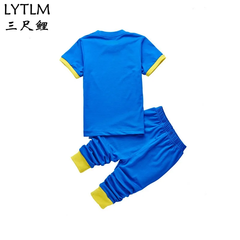 LYTLM/костюмы для мальчиков коллекция года, летняя одежда для мальчиков, футболки и шорты комплект одежды для детей, костюм из 2 предметов для девочек детская одежда, костюм для детей