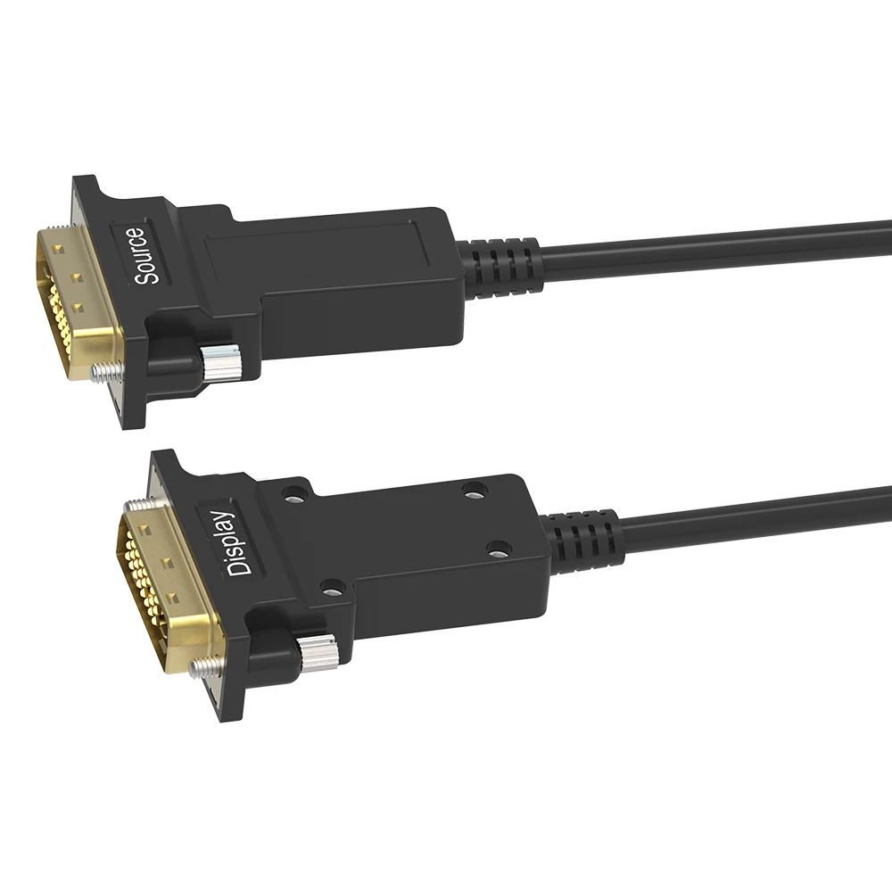 광섬유 DVI 24 + 1 HD 케이블, 1080P @ 60Hz 대역폭, 4.95Gbps AOC 액티브 케이블, 컴퓨터 소스 프로젝터 TV 디스플레이용