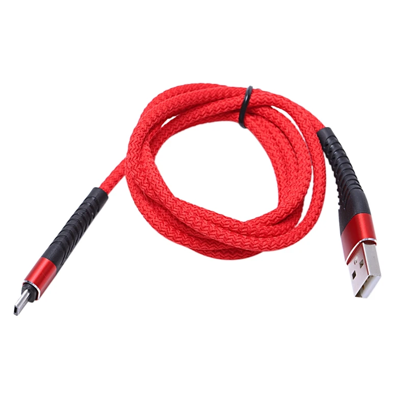 1 м Micro-USB Плетеный рыбий хвост USB прочный кабель для быстрой зарядки данных Android
