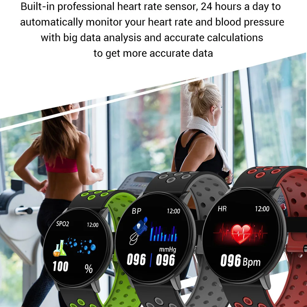 Sport Smart Watch Men Waterproof Blood Pressure Smart Watches Women Heart Rate Monitor Bluetooth Sm - 4000266941937