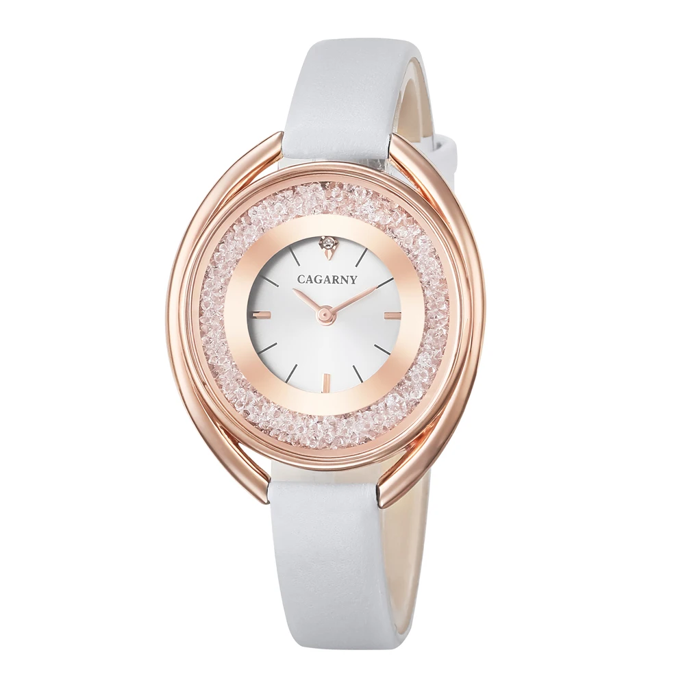 Watch Female Clock Rose-Gold Iced-Out Womens Luxury Brand Top Quartz Bling-Diamonds Dropship