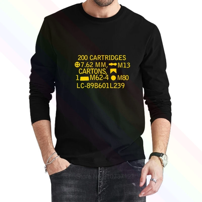 7.62 NATO 308 Ammo Can M4 AR15 M16 Molon Labe T-Shirt 2021 Newest Summer Men's Long Sleeve Popular Tees Shirt Tops Novel Unisex | Мужская