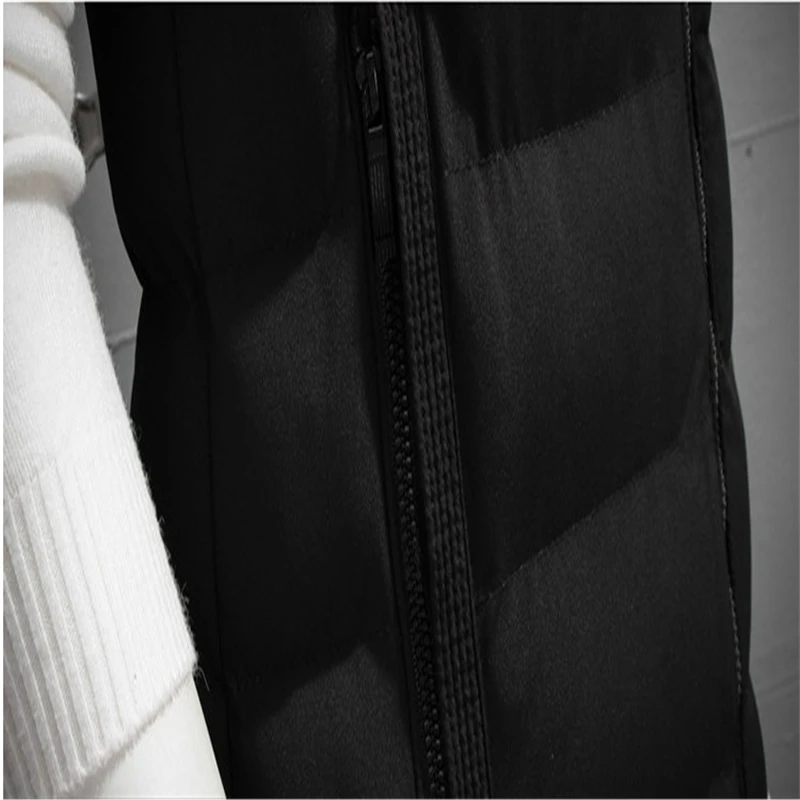 Зимний жилет большого размера с капюшоном для мужчин куртка без рукавов пальто