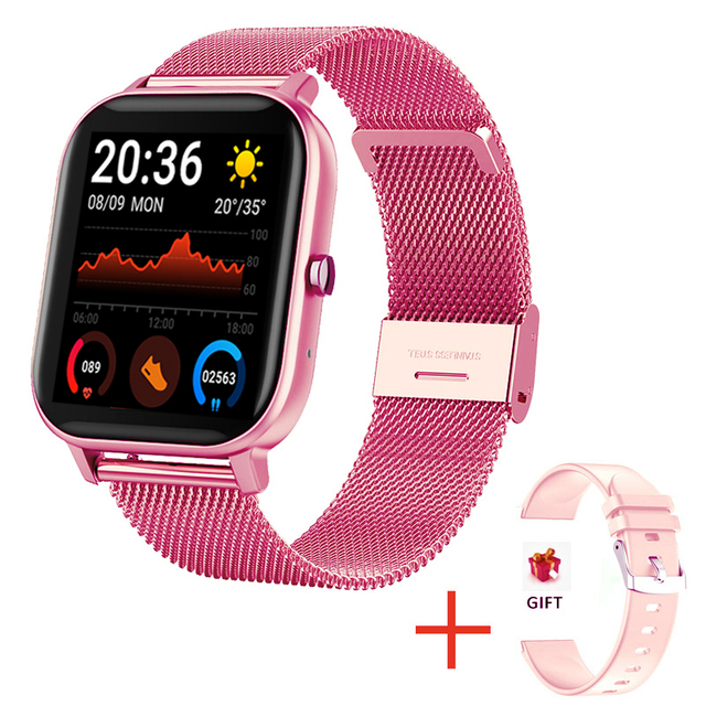 New Smart Watch Men 1.69 Inch Full Touch Screen Bluetooth Call Heart Rate Monitor Ladies Smart Watch for Android iPhone+Box
