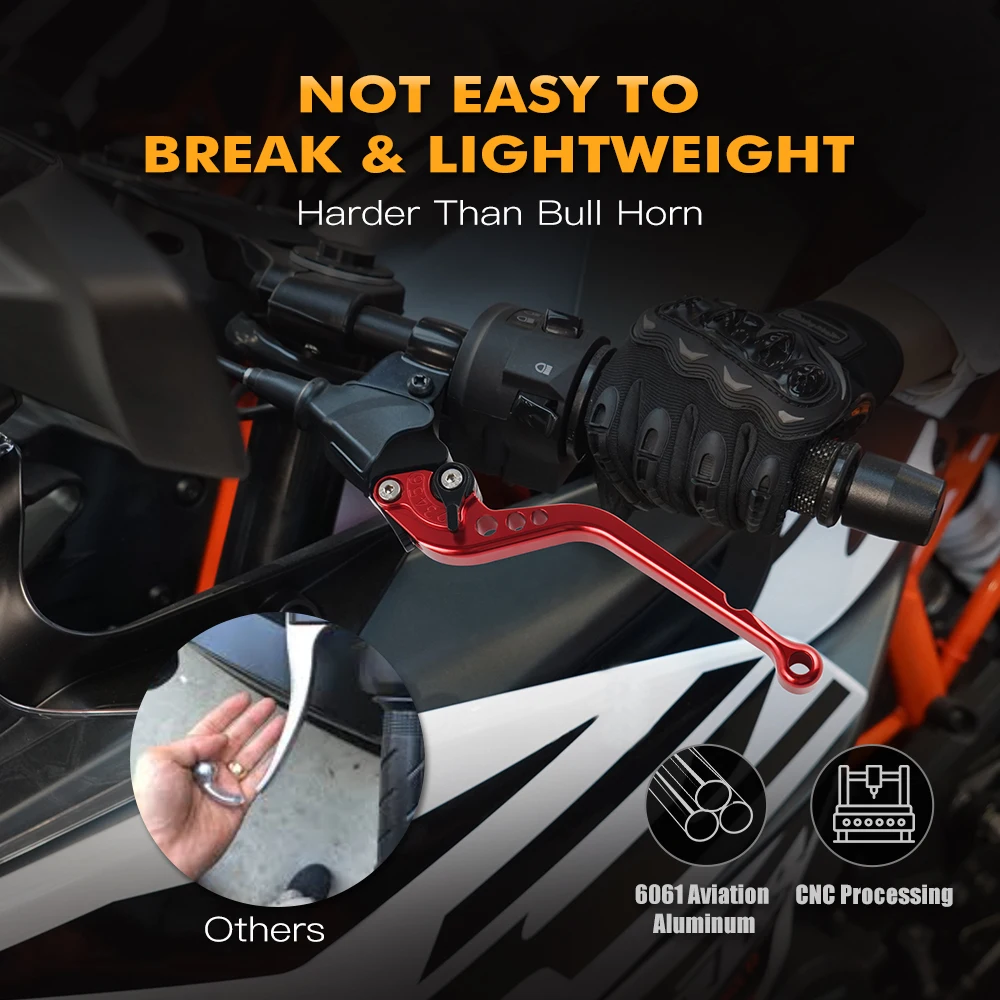 Short Brake Clutch Levers For KTM Duke 125/200/390 RC390 all years