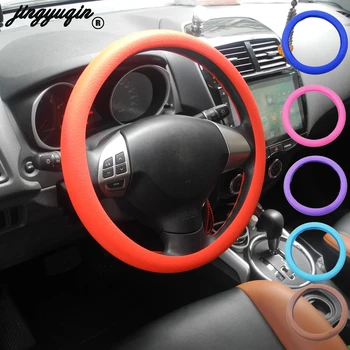 

jingyuqin Silicone Steering Wheel Cover Shell Skidproof Odorless For VW Audi Nissan Peugeot Mazda Toyota Lexus Honda KIA Hyundai