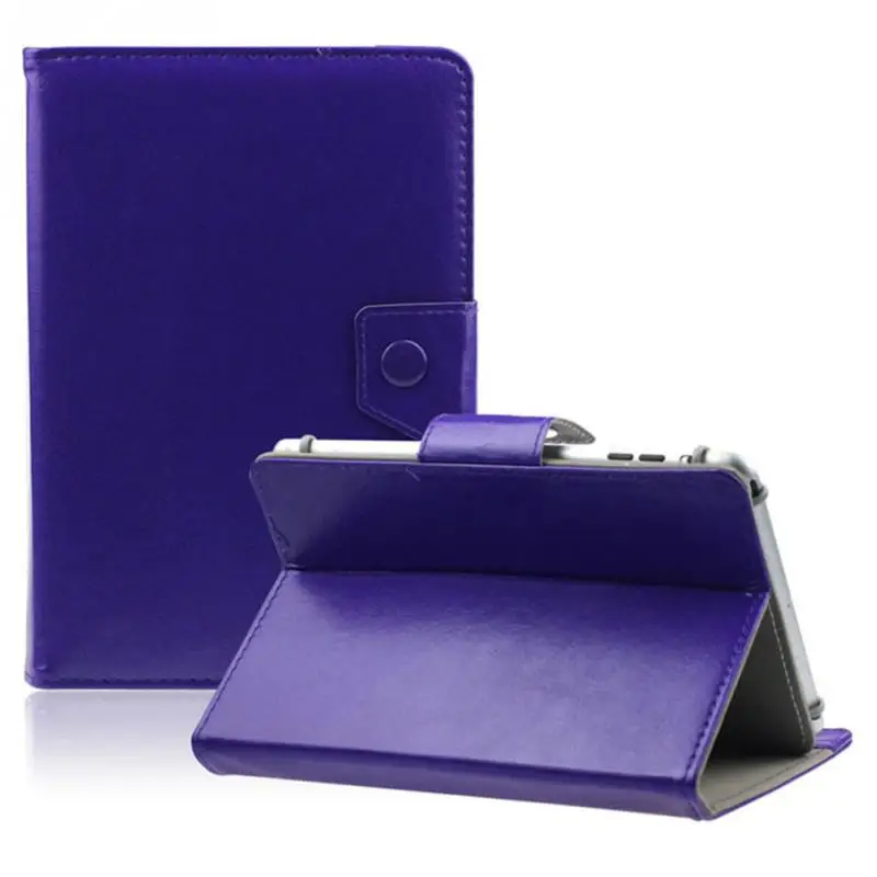 PU кожаный чехол 7 дюймов универсальный чехол для планшета белый черный - Цвет: Фиолетовый