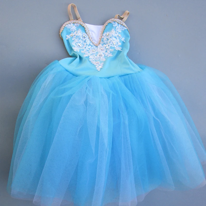 vestido de bailarina azul meninas dança