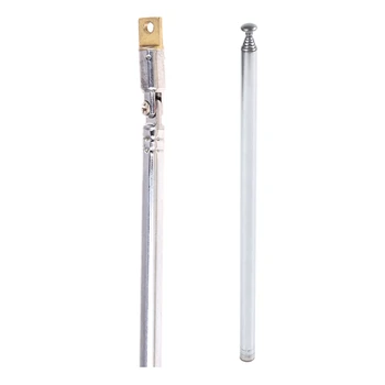 

62cm Long 4 Sections Radio Control AM FM Radio TV Telescopic Antenna & 96cm Length 7 Section Telescoping Stainless Steel AM FM R