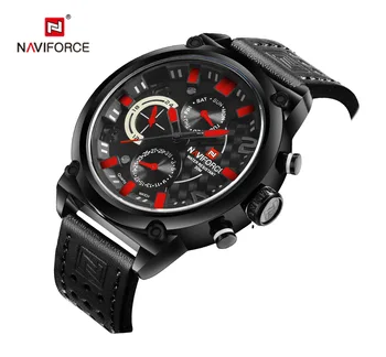 

NAVIFORCE Top Brand Luxury Military Men Quartz Watch Fashion Leather Belt Analog Clock Calendar Waterproof Wrist Watches Relogio