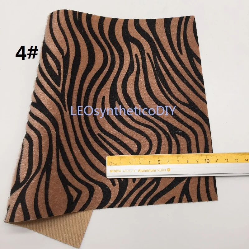 1 шт. 21X29 см с принтом зебры на искусственном меху для изготовления луков LEOsyntheticoDIY T352A