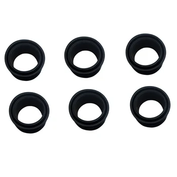 

6pcs Replacement Accessories UV Stabilised Black Practical Rubber Rack Round Durable Rod Holder Insert Protector For 50.8mm Tube
