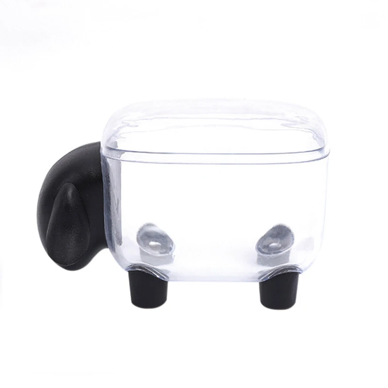 Kentop Boîte à Coton 2 Cases Ronds Rangement Maquillage Acrylique