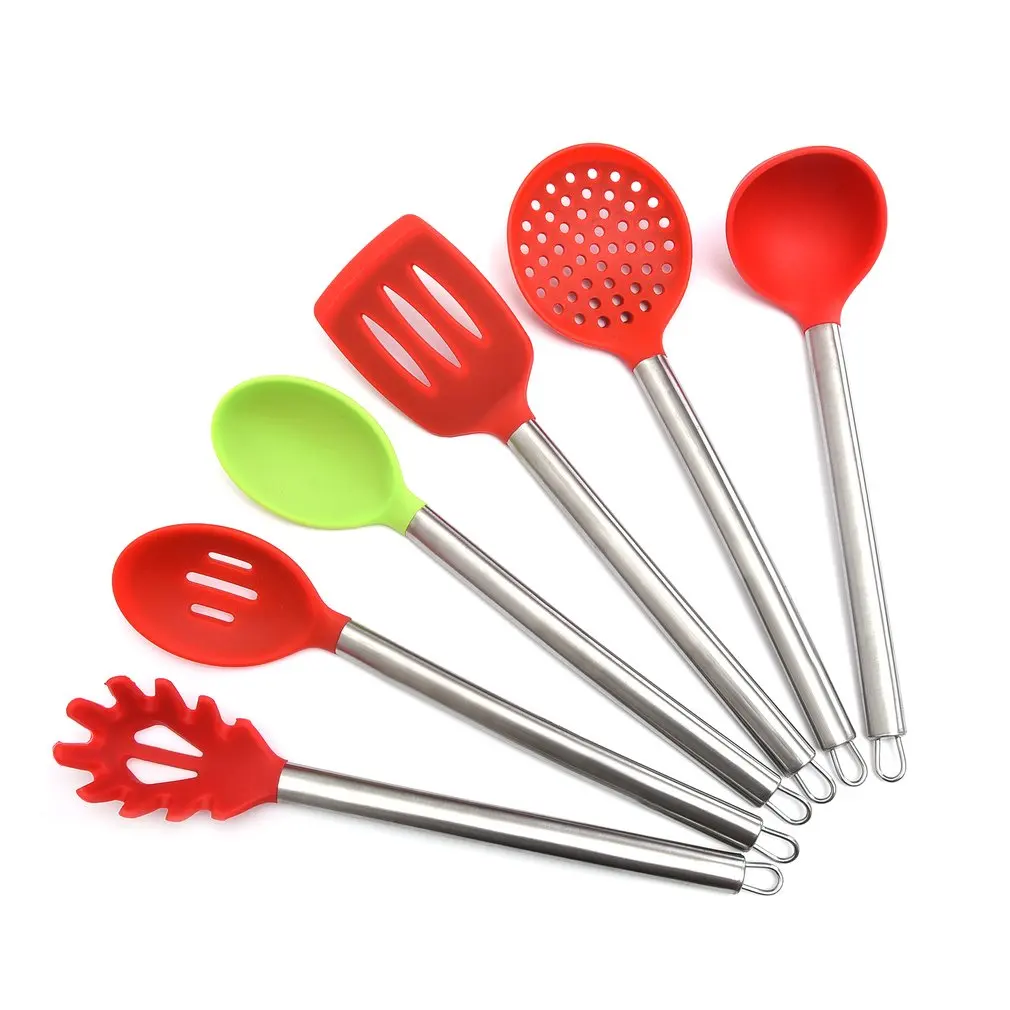 6 шт./компл. Пособия по кулинарии инструменты шпатели ложка в форме черепа Сталь ручка термостойкий антипригарный приспособления для выпечки Кухня кухонная посуда