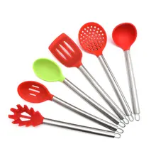6 шт./компл. Пособия по кулинарии инструменты шпатели ложка в форме черепа Сталь ручка термостойкий антипригарный приспособления для выпечки Кухня кухонная посуда