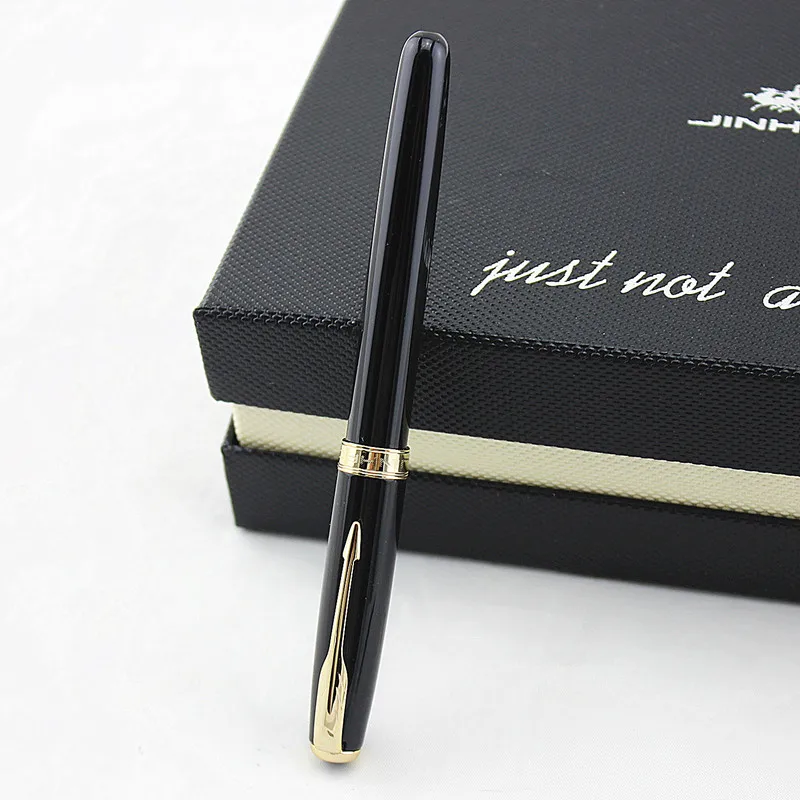 Ручка перьевая Jinhao из нержавеющей стали роскошная брендовая чернильная ручка с