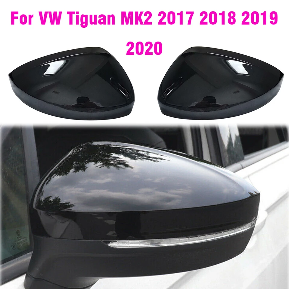 Tapa De Retrovisor Lateral Para VW Tiguan MK2 2017 2018 2019 2020 Negro