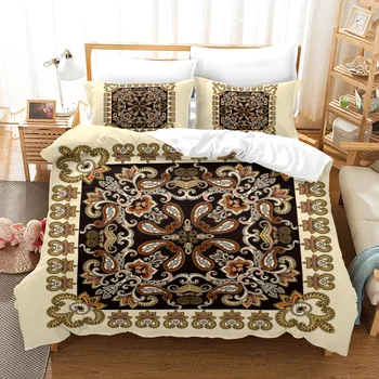 

Ethnic style 3D Printed Bedding Set Duvet Covers Bed Linens Comforter Bedding Sets Bedclothes Bed Linen(NO sheet)01
