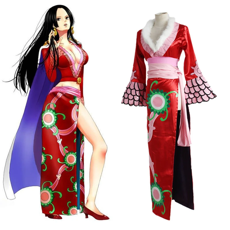 ワンピースのコスプレ衣装 ボア ハンコック 皇帝の衣装 チャイナドレス ハロウィーンの着物 ケープ 女性と女の子のための Aliexpress