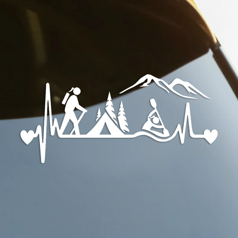 Bicycle Kayak Heartbeat Lifeline Vinyl Decal Sticker – 8x3.5 Inches, Weatherproof & UV Resistant - View #5