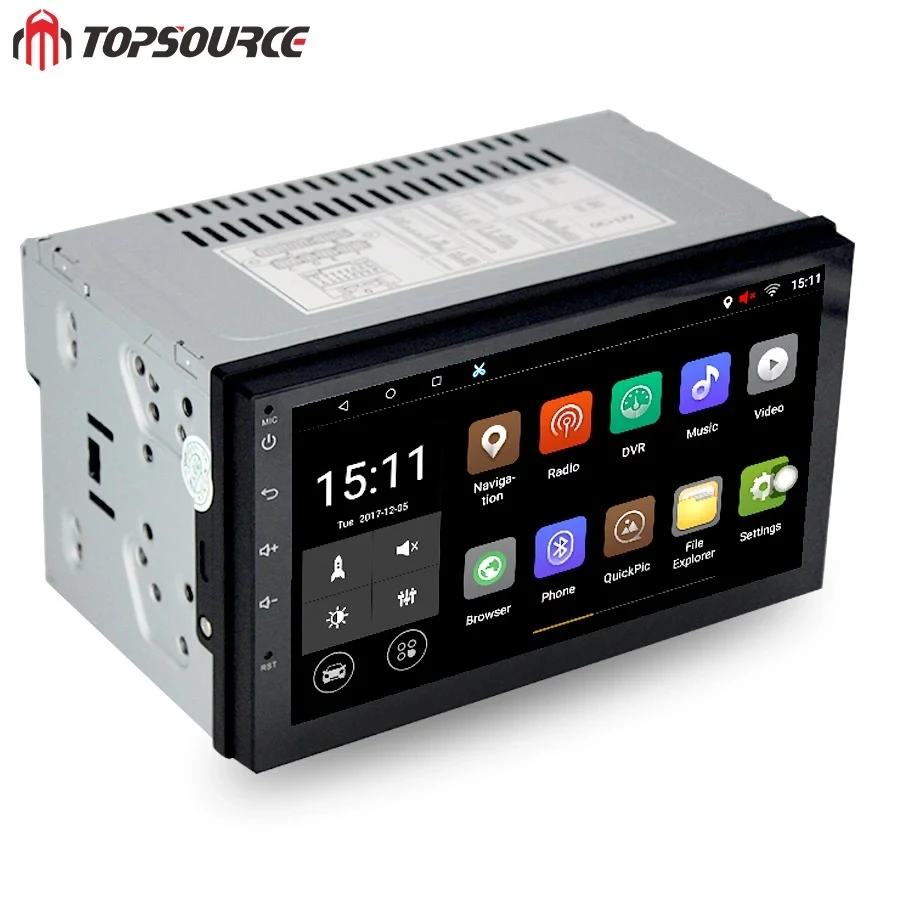 Автомобильный DVD плеер TOPSOURCE Universal 7 дюймов 2 din Rds GPS навигация Wi Fi Bluetooth Android 1
