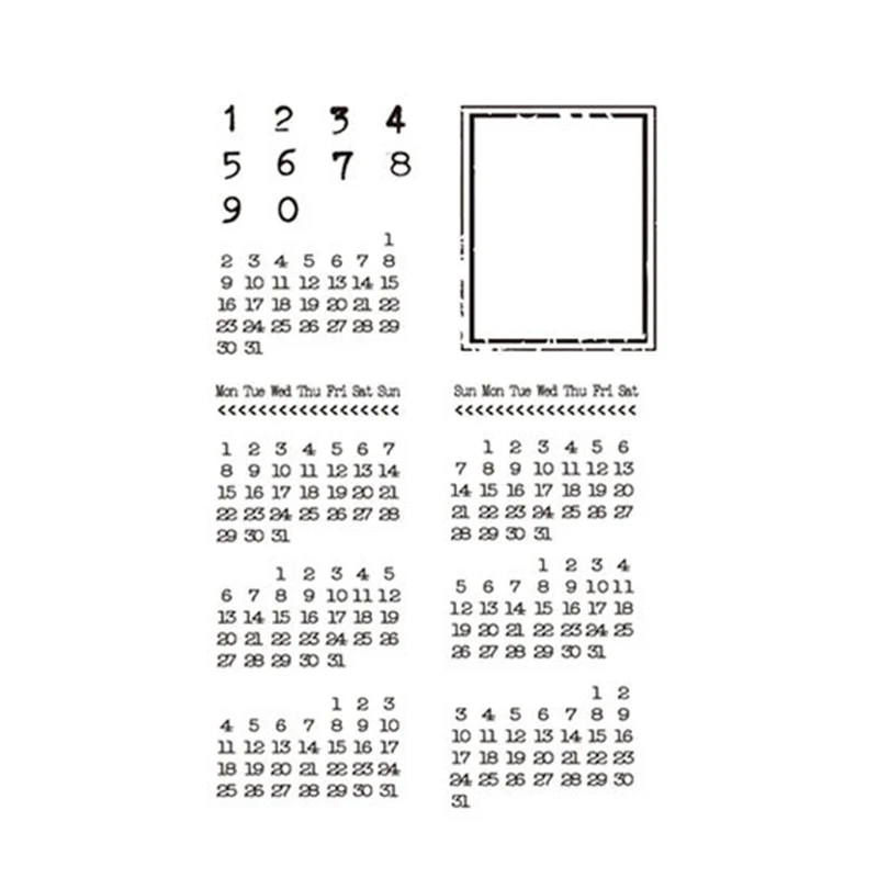 Ретро ПЕЧАТНАЯ МАШИНКА календарь Сделай Сам штампы прозрачный силиконовый штамп лист резиновое уплотнение Скрапбукинг ремесла домашний Декор - Цвет: SE106