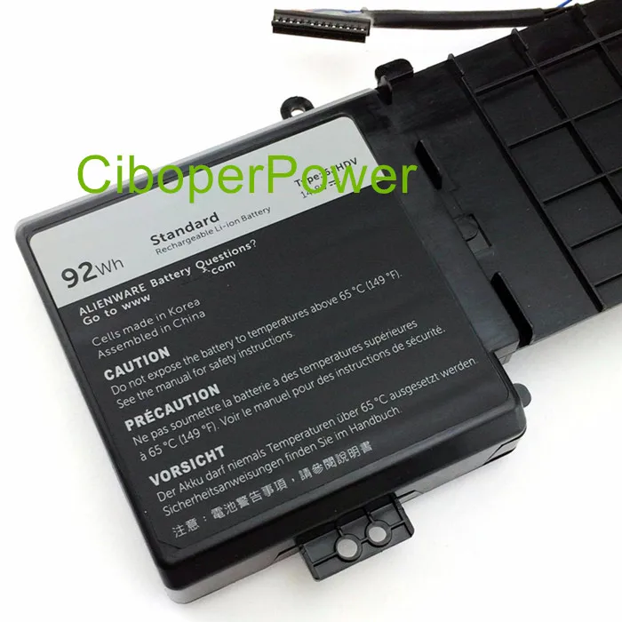 Оригинальная качественная батарея для ноутбука 6JHDV для 17 R2 6JHDV 14,8 V 92WH