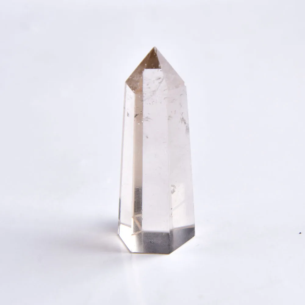 Tea Crystal Натуральный кварцевый чай, кристаллический точечный лечебный камень, шестигранная Призма 60-80 мм, обелисковая палочка, лечебный камень, сделай сам, подарок, 1 шт - Цвет: Tea Crystal