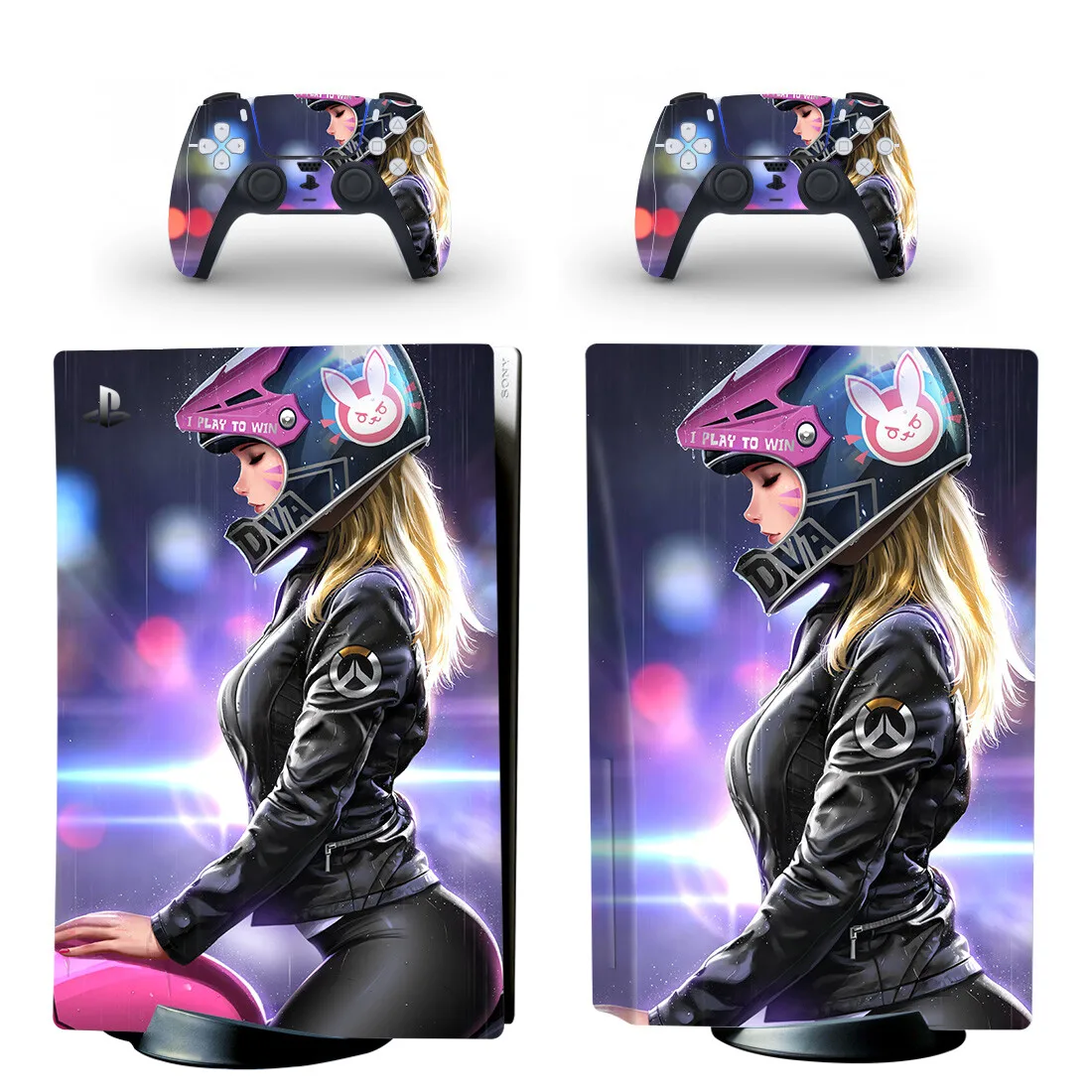 Cute Girl DVA PS5 Standard Disc Skin Sticker Decal Cover for PlayStation 5 Console & Controllers PS5 Disk Sticker Vinyl