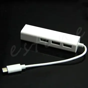 

2020 New USB-C USB 3.1 Type C to USB HUB With RJ45 Lan Adapter