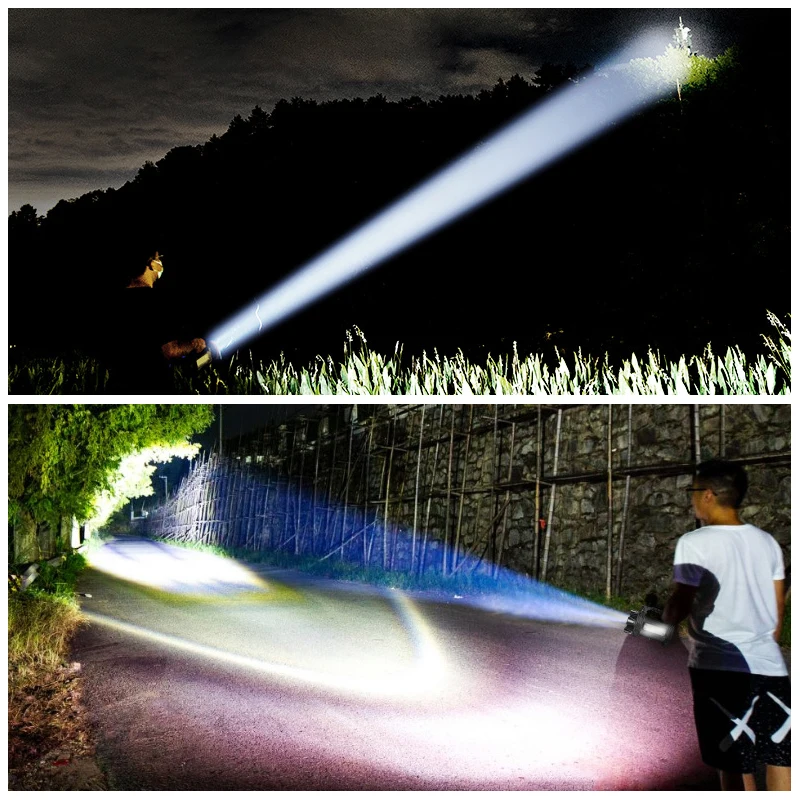 Holofote ao ar Livre à Prova P50 + Cob Lanterna Poderosa Recarregável Portátil Lanternas Led Lado Luz Dwaterproof Água 7 Modo 9 Computers & Electronics