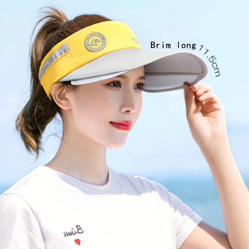 Women Ponytail Baseball Cap Unisex Adjustable Sun Visors Cap with Solar Fan 