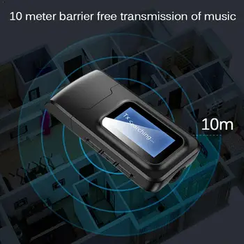 

USB Dongle Bluetooth 5.0 Audio Receiver Transmitter AUX Adapter USB Car Display Jack with Wireless 2IN1 For TV LCD 3.5mm PC N7B8