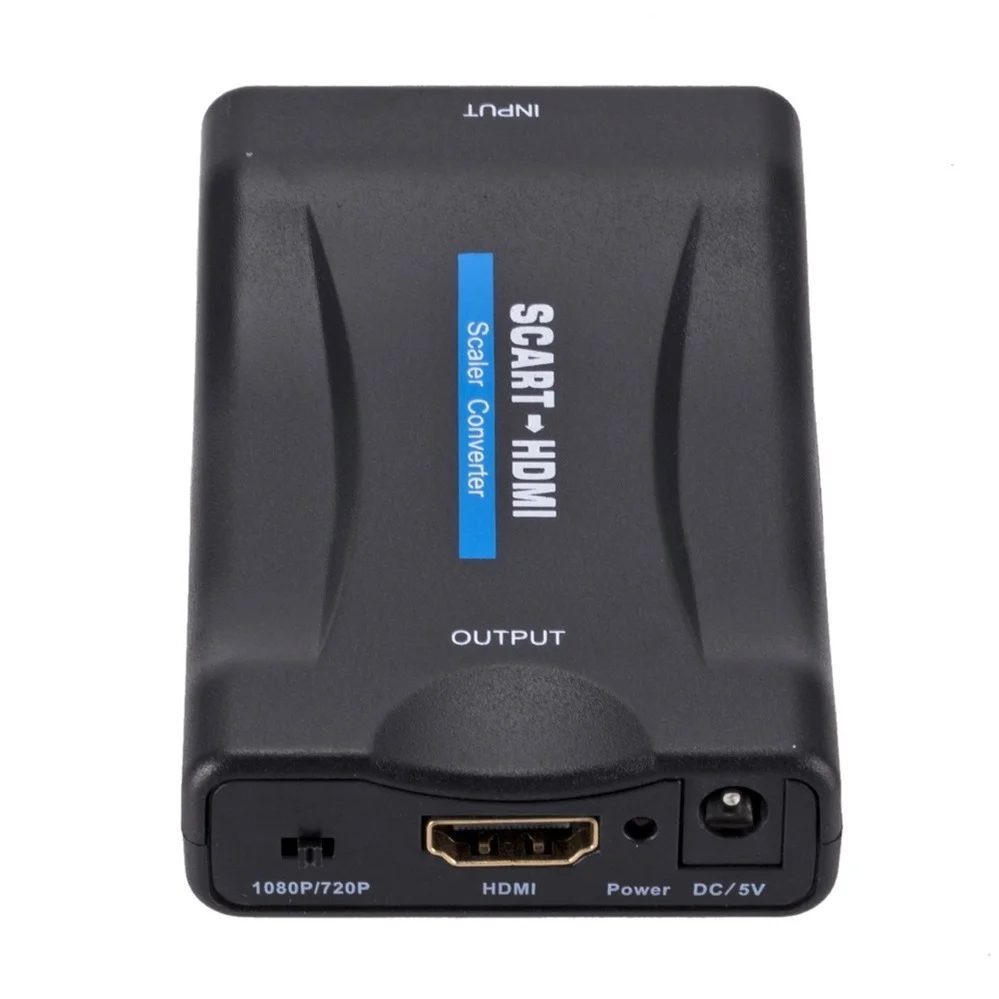 PzzPss 1080P SCART To HDMI    ȯ  HD TV DVD  Sky Box STB ÷  ÷ DC ̺, ּ