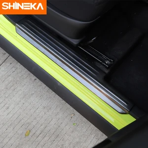 Image 2 - SHINEKA Car Door Sill Scuff Plate Guard Threshold Cover Nerf Bars Running Boards For Suzuki Jimny 2019 2020 Exterior Accessories