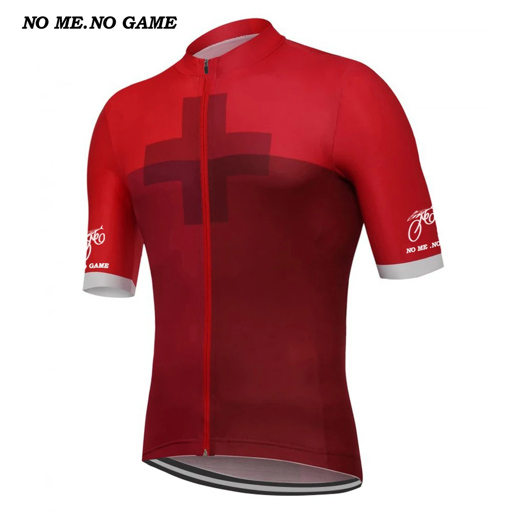 Без со мной. Без игры Ретро Велоспорт Джерси Красный для мужчин лето Швейцария велосипед одежда флаг Дорога Горный Pro Racing 16 стиль