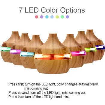 

Humidifier Electric Aroma Air Diffuser Wood Ultrasonic Air Humidifier Essential Oil Aromatherapy Cool Mist Maker For Home